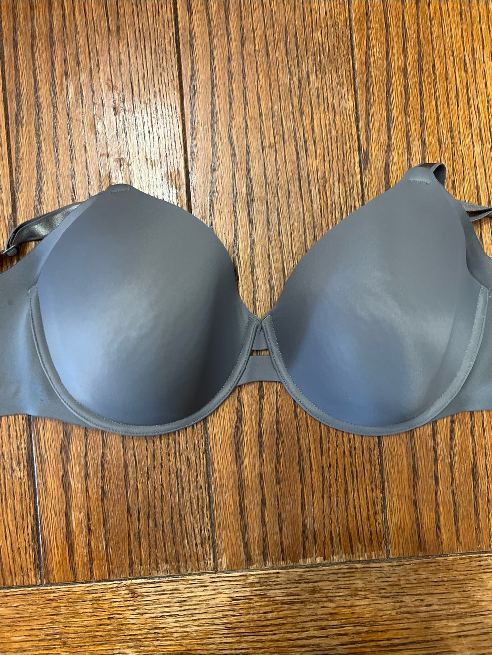 Warners Blissful Benefits Underarm-Smoothing T-Shirt Bra 38DD Gray Green